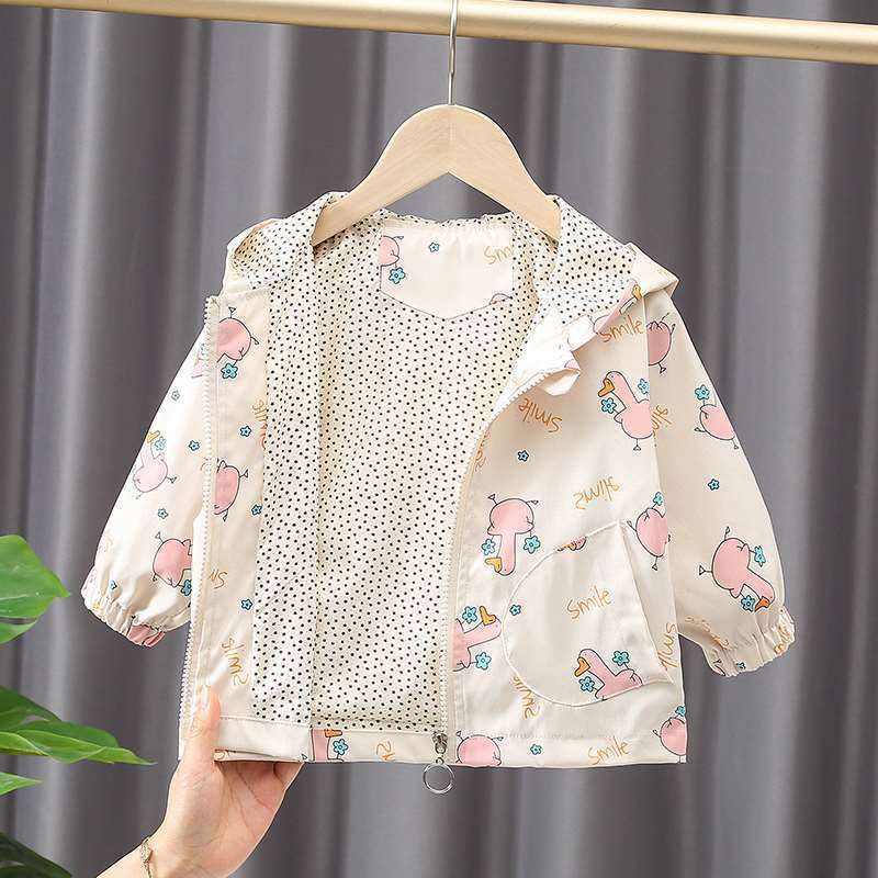 جاكيتات الفتيات جاكيتات جاكيتات Tops للبنات بأسلوب كوري بأسلوب غربي جاكيتات بغطاء للرأس للأطفال - Image 4